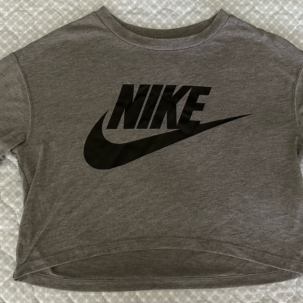 Nike Heather Gray Tee with Black Logo